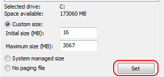 Virtual Memory, Set Size